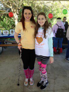 RSDSA Special Events Coordinator, Sammie, with Crazy Sock Day/Crazy Sock Walk Founder Melanie